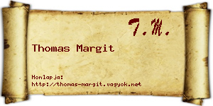 Thomas Margit névjegykártya