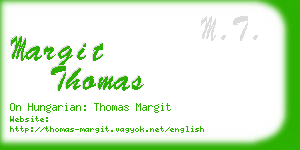 margit thomas business card